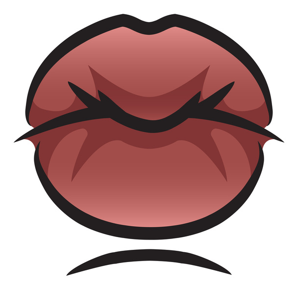 Kissing Lips - Vector, Image