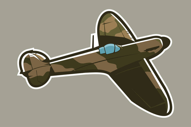 Британский истребитель на векторной иллюстрации Второй мировой войны - Вектор,изображение