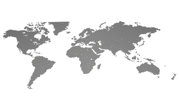 3d graue Weltkarte - Foto, Bild