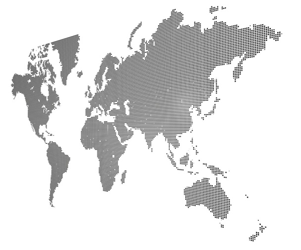 3D gri Dünya Haritası - Fotoğraf, Görsel