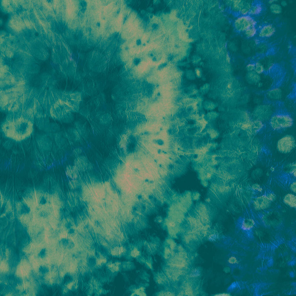 Bind Dye Spiral vast. Groene Batik Stof. Tye Dye Swirl  - Foto, afbeelding