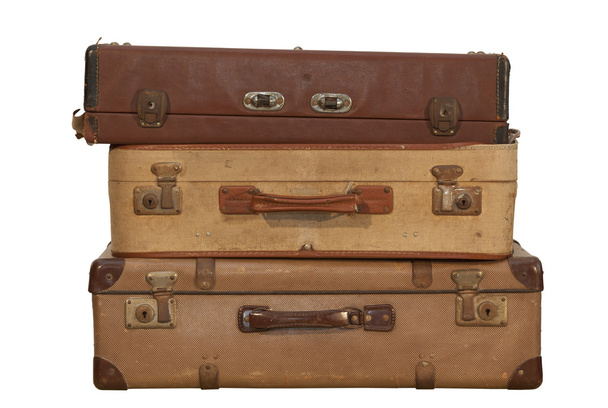 Isolated vintage travel bag - Фото, зображення