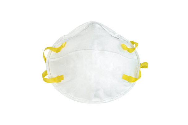 máscara facial protectora N95 aislado sobre fondo blanco, incluyen recorte, camino - Foto, Imagen