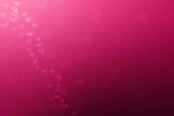 Pink serce bokeh światła tło - Zdjęcie, obraz