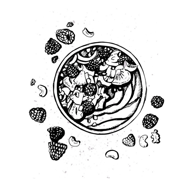 Graphic illustration of Fruit bowl - Vektori, kuva