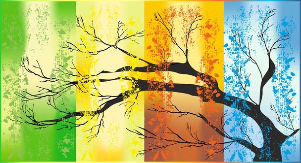 Four seasons, - Vector, Image