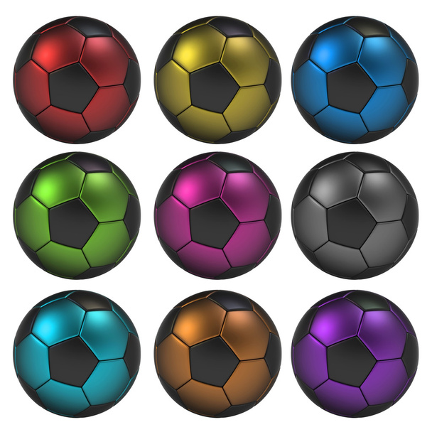 Colored soccer balls - Fotografie, Obrázek