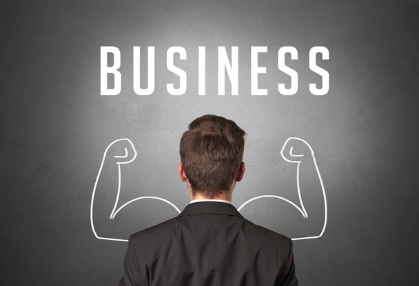 Rear view of a businessman, powerfull business concept - Φωτογραφία, εικόνα