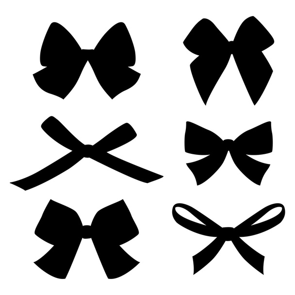 Set of vintage bows - Vector, imagen