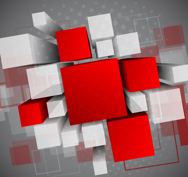 Abstract background with 3d cubes - Vector, Image