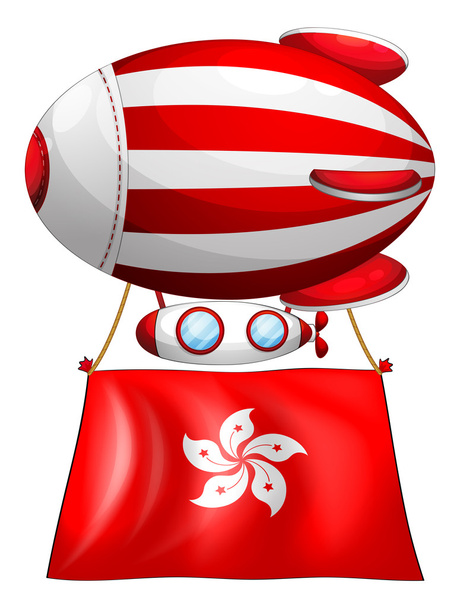 香港の旗と気球 - ベクター画像