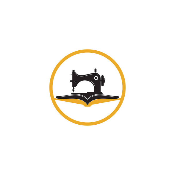 Βιβλίο Manual sew machine logo. Απλή απεικόνιση του εικονιδίου μηχάνημα χειροκίνητη ράβω. - Διάνυσμα, εικόνα