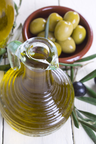 Olives and oil - Foto, imagen