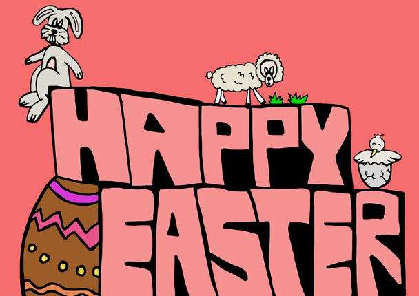 Veselé Velikonoce se zvířaty - Fotografie, Obrázek