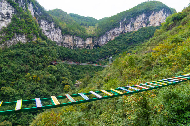 Podzimní scenérie scénické oblasti údolí Dixin v Enshi, Hubei, Čína - Fotografie, Obrázek