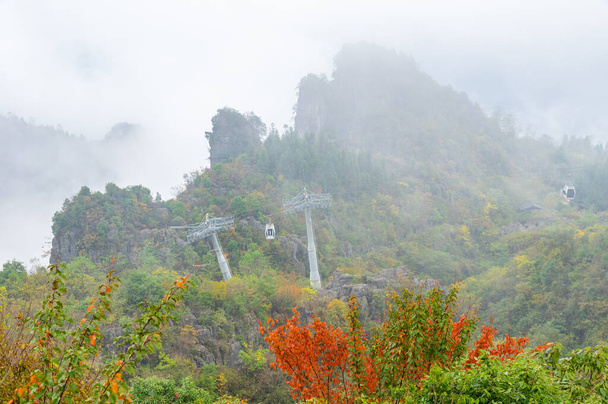 Syksyllä maisemia Jianshiye Kolme Gorges Scenic Area Enshi, Hubei, Kiina - Valokuva, kuva