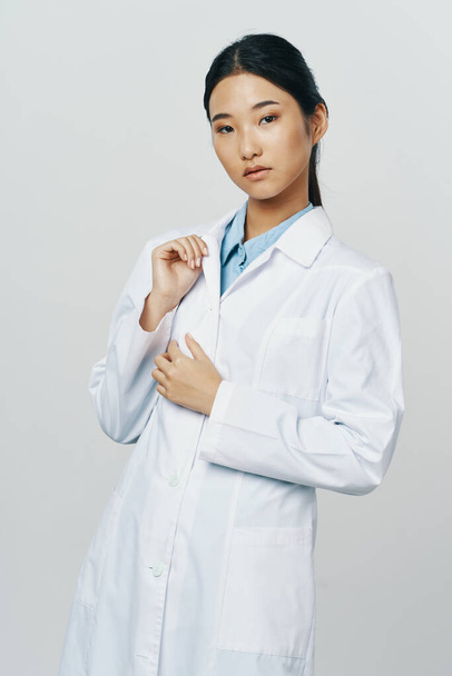 Woman in white coat medicine doctor professional  - Fotoğraf, Görsel
