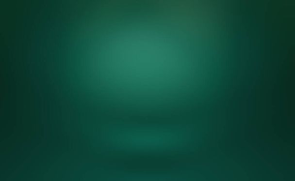 Lujo llano verde gradiente abstracto estudio fondo habitación vacía con espacio para su texto y la imagen - Foto, imagen