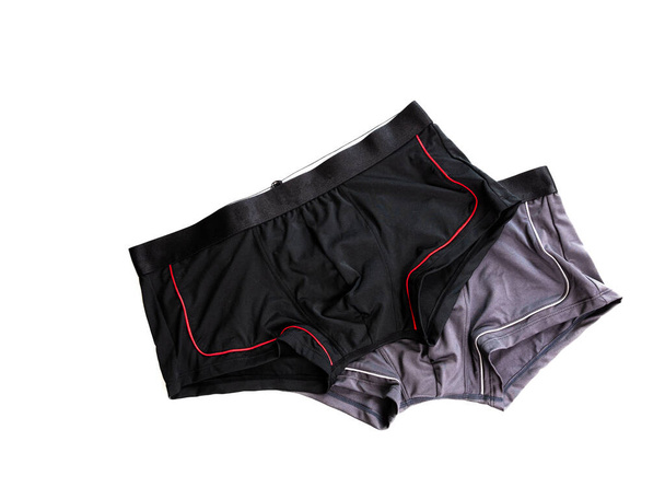 Unterwäsche für Männer Farbe schwarz und grau auf isoliertem Hintergrund - Foto, Bild
