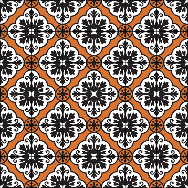 Traditional Palestinian Floor Tiles Pattern. Editable vector file. - Vector, Image