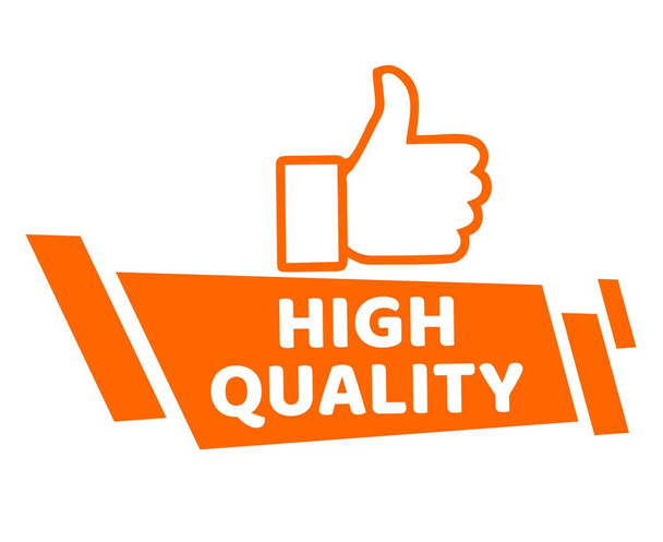 Hochwertige Produkt Thumb Tag Banner Illustration. Orange Vector Element für den Einzelhandel - Vektor, Bild
