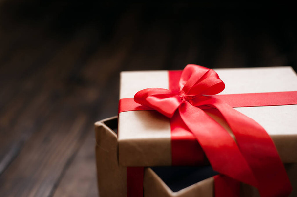 christmas gift box with decoration - Foto, Imagem