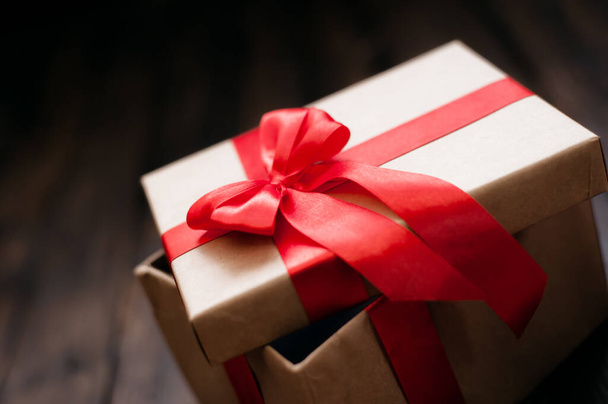 christmas gift box with decoration - Photo, Image