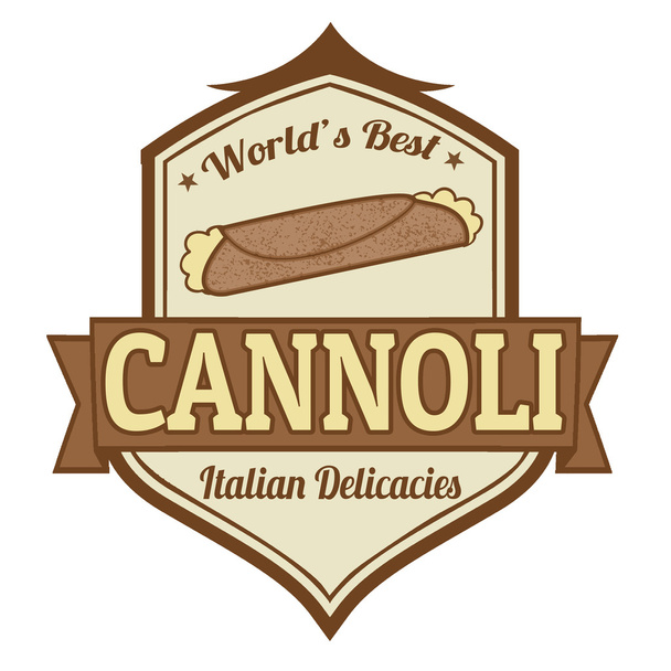 Cannoli leima tai etiketti
 - Vektori, kuva