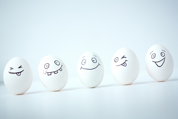 výrazy obličeje vejce - Fotografie, Obrázek