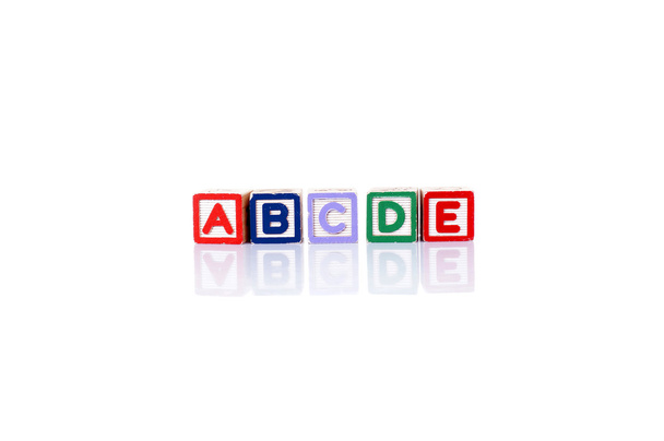 Colorful alphabets block words cube - Photo, Image