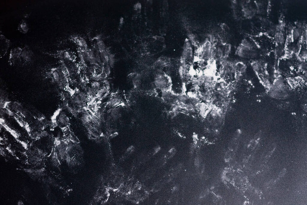 Handprints on a dark background. Close up - Foto, Imagem