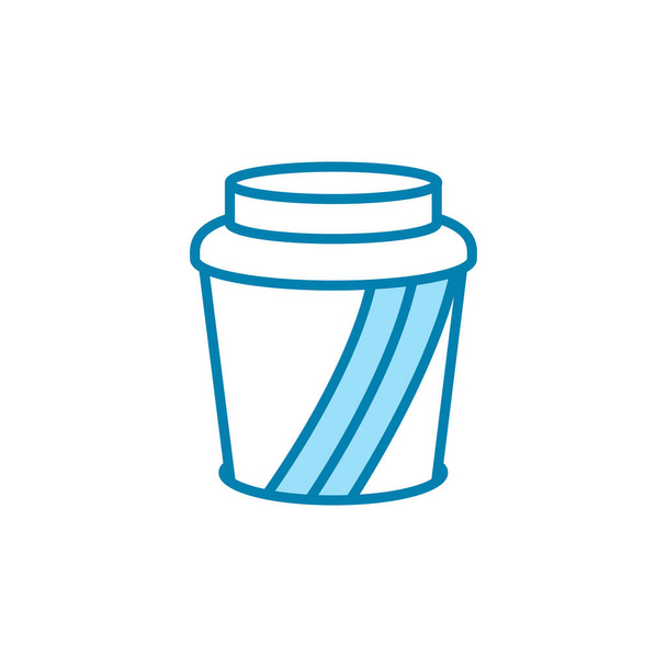 Illustration Graphique vectoriel de l'icône jetable. Convient pour le café, boisson, emporter, etc.. - Vecteur, image