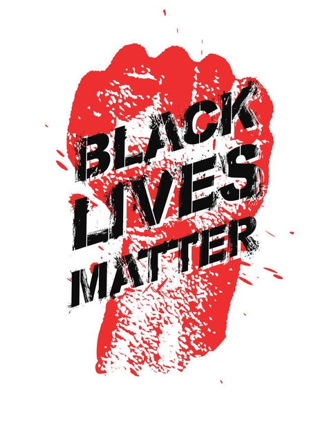 Protest poster with text BLM. - Vector, Image