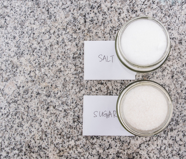 zout en suiker - Foto, afbeelding