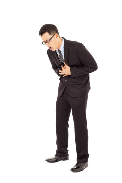 businessman with strong stomach pain - Photo, Image