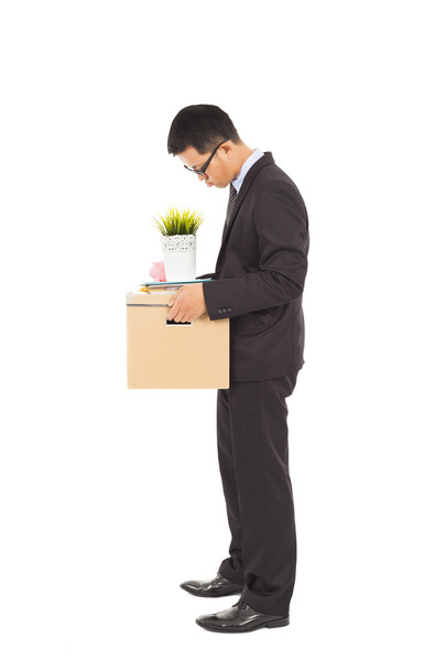 Бізнесмен втрачає роботу з носінням своїх речей
 - Фото, зображення