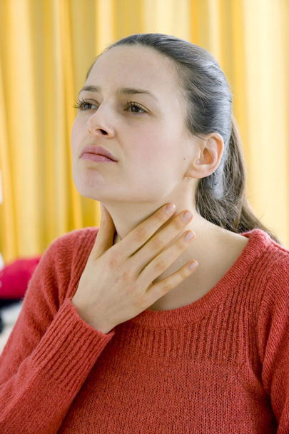 žena s bolestmi v krku - Fotografie, Obrázek