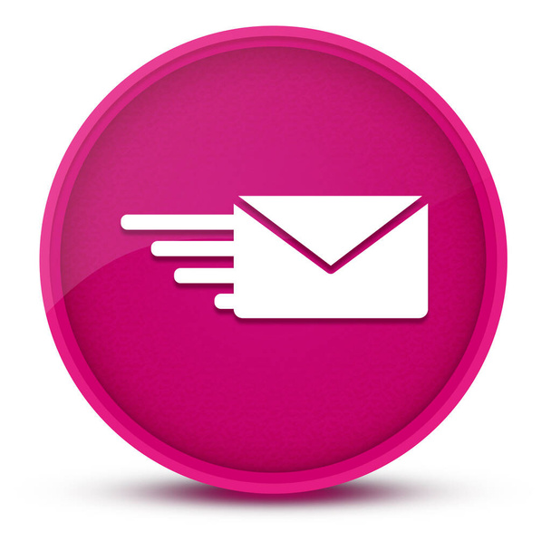 E-Mail-Option luxuriöse rosa glänzende runde Taste abstrakte Illustration - Foto, Bild