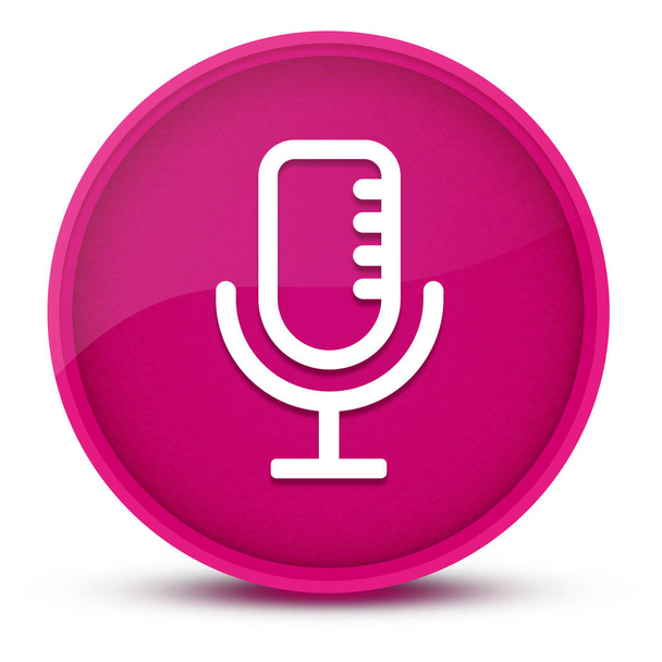 Роскошная глянцевая розовая пуговица для микрофона - Фото, изображение