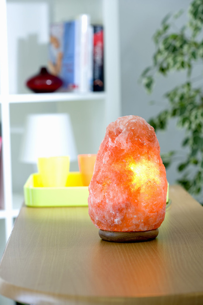 Himalayan salt crystal lamp. - Photo, Image