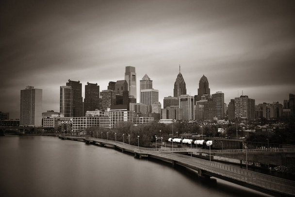 Linha do horizonte da Filadélfia com arquitetura urbana. - Foto, Imagem
