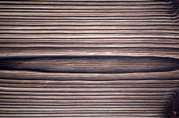 brandbehandeld en draadborstel geschuurd hout textuur - Foto, afbeelding