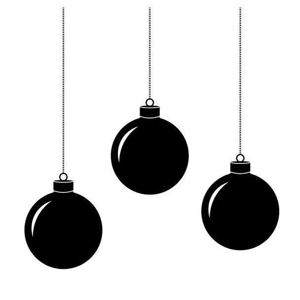 Egyszerű illusztrációja karácsonyfa játék tárgy karácsonytervezés, mockup - Vektor, kép