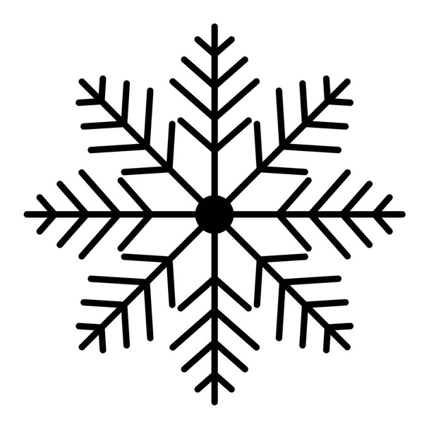 Noel tatili için kar tanesinin basit bir gösterimi - Vektör, Görsel