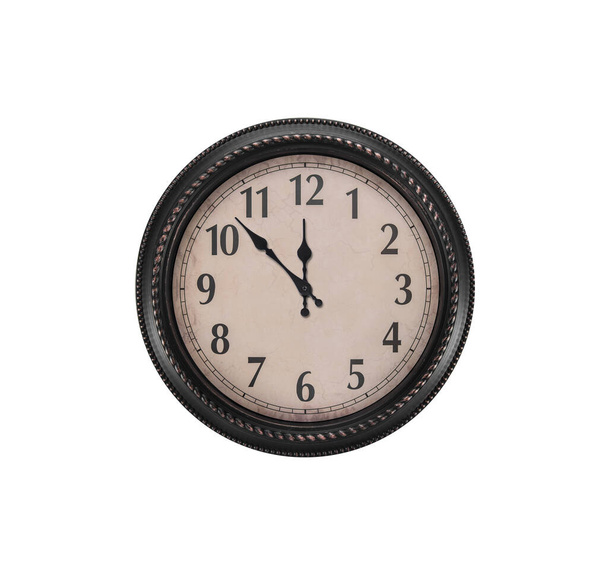 Круглий годинник зі стрілками ізольовано на білому тлі
 - Фото, зображення
