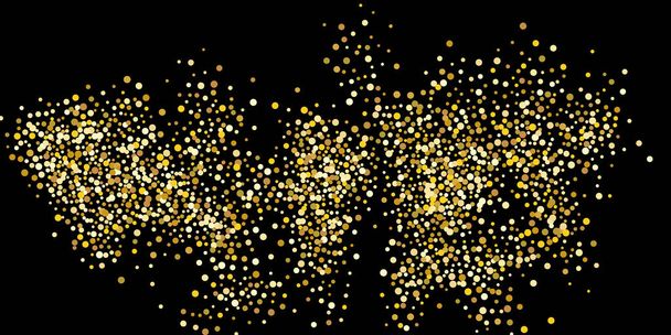 Golden glitter confetti. - Vector, Image