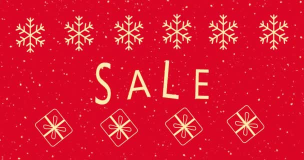 karácsonyi eladás banner sablon, nyomtatható szórólapok, piros szín, reklám, - Felvétel, videó