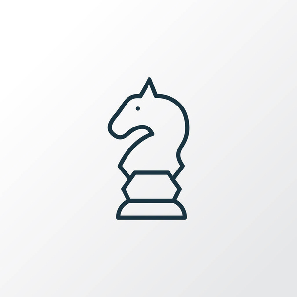 Figura de ajedrez símbolo de línea de icono. Elemento caballero de ajedrez aislado de primera calidad en estilo moderno. - Foto, Imagen
