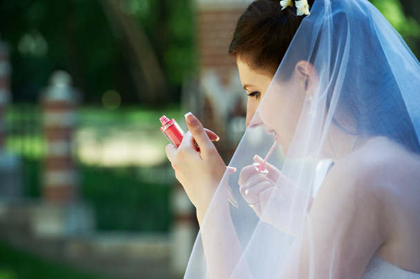Makeup the bride in wedding walk - Foto, Imagem
