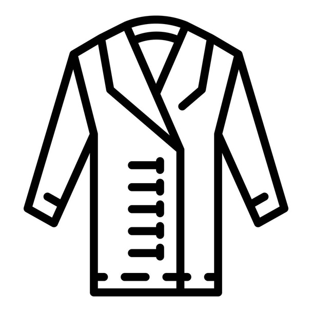 Fabric cloth repair icon, outline style - Vektör, Görsel